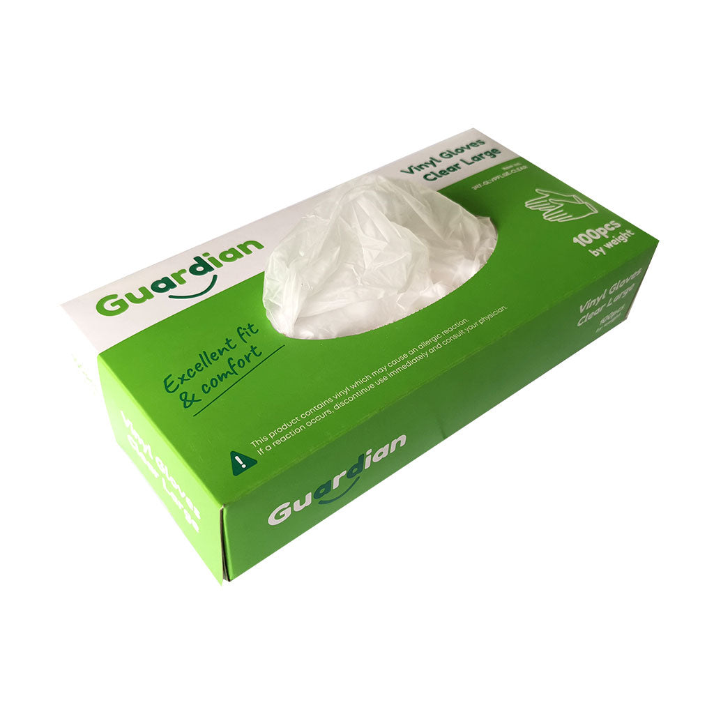 Clear Vinyl Gloves Large - Pack of 100