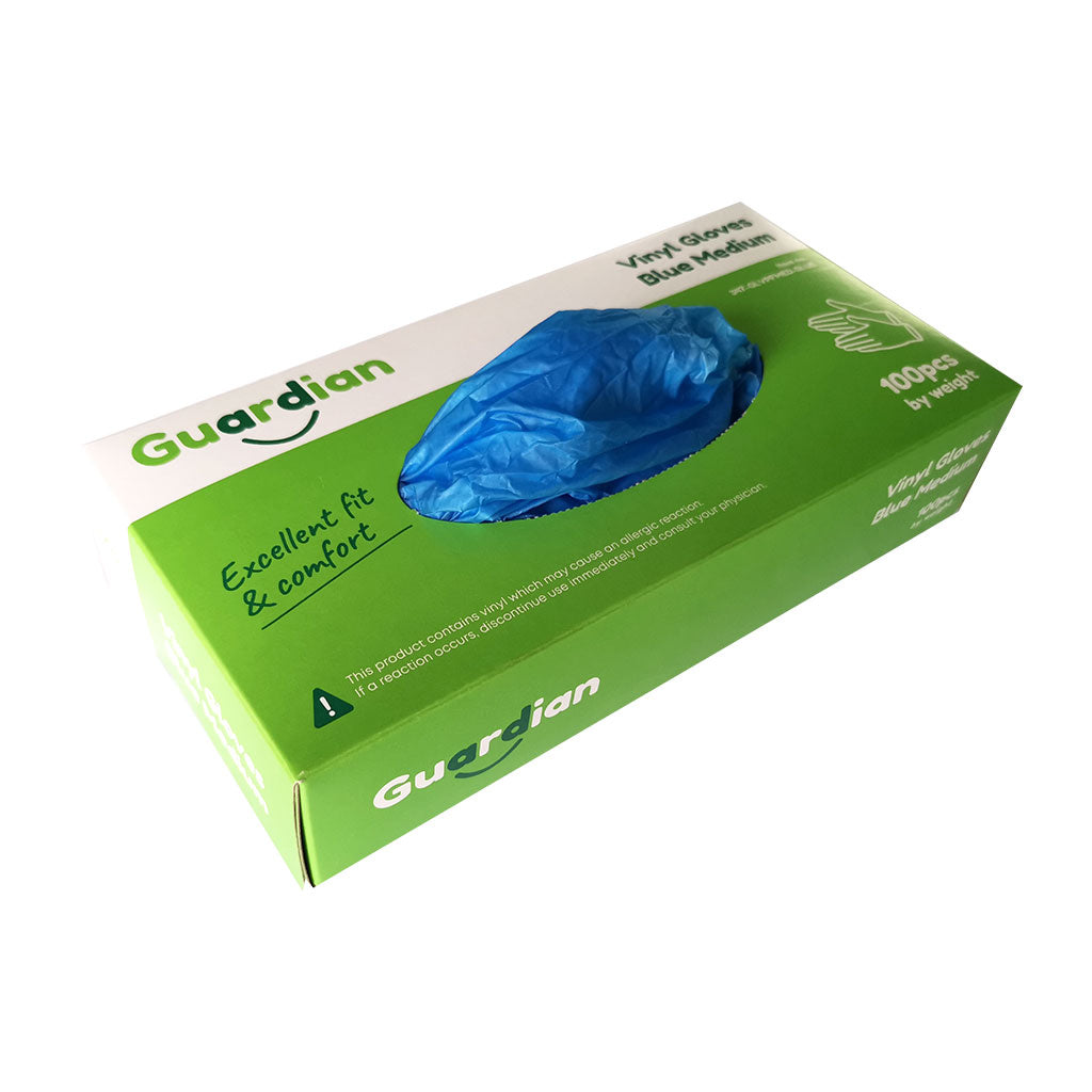 Blue Vinyl Gloves Medium - Pack of 100