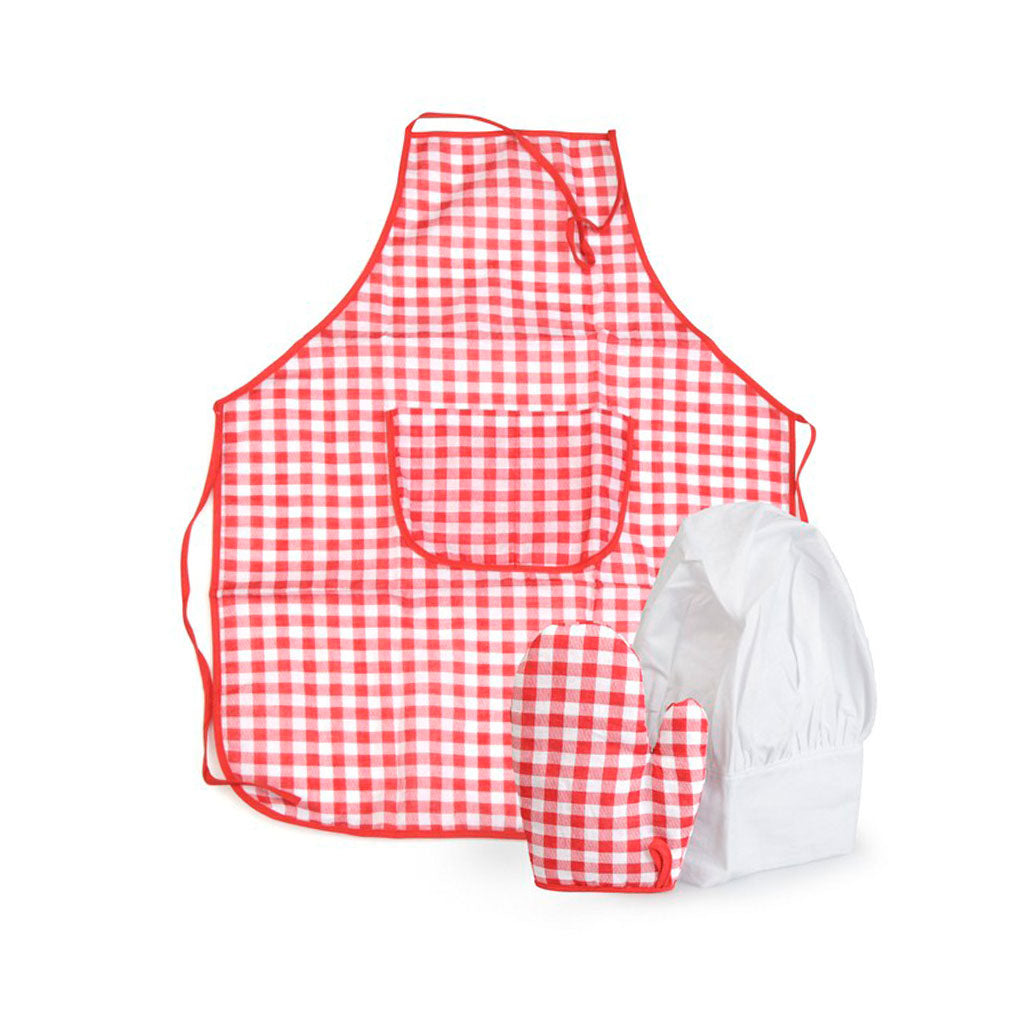 Chef Dress Up Set -Red Gingham