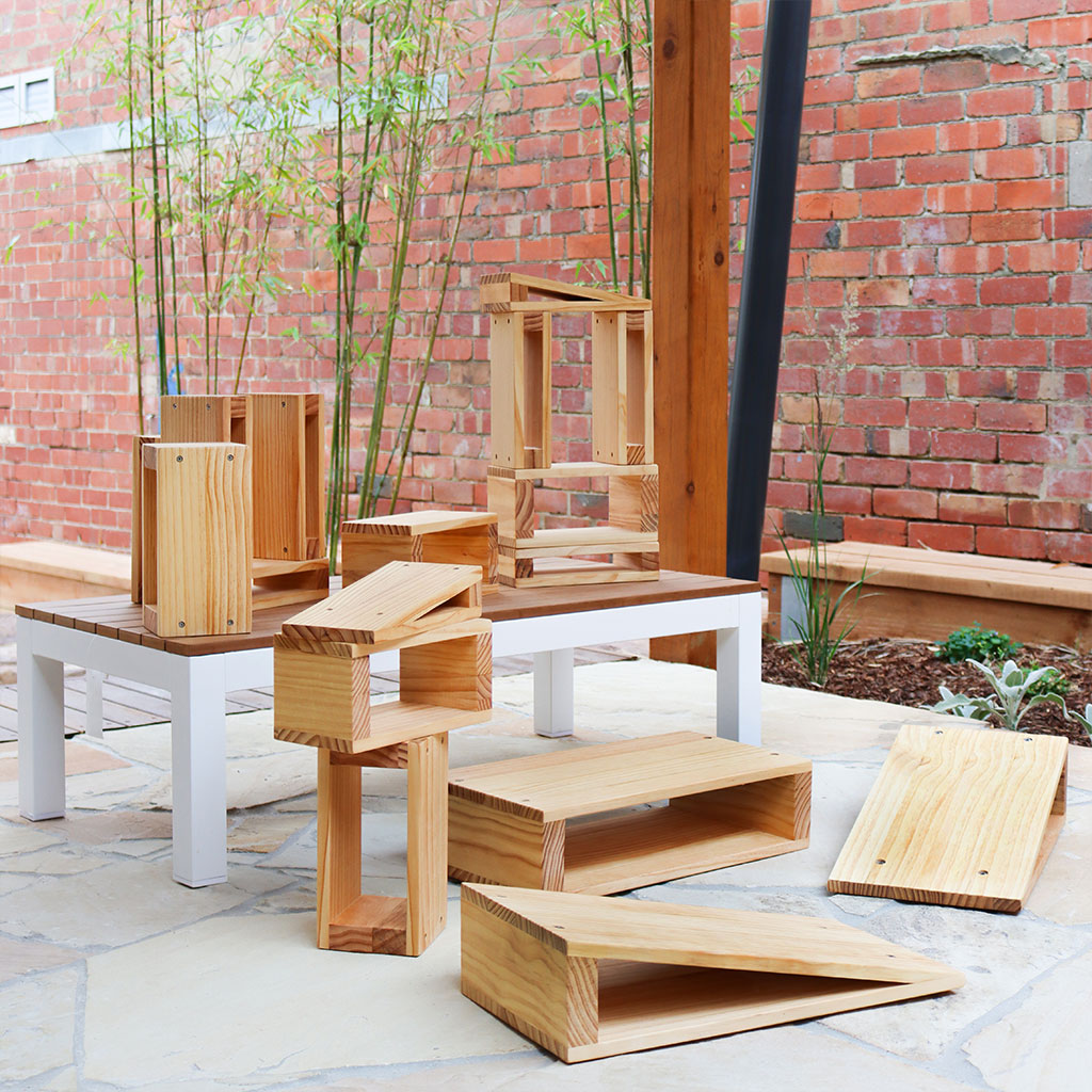 Large Outdoor Timber Blocks - 26pc