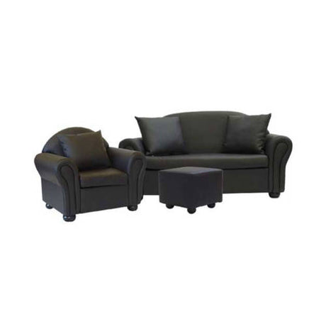 Sofa Lounge Suite - Brown Vinyl - Educating Kids