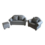 Sofa Lounge Suite - Charcoal Vinyl