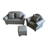 Sofa Lounge Suite - Charcoal Vinyl