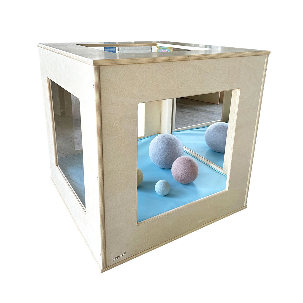 Window Play Cube with Sky Blue Cushion