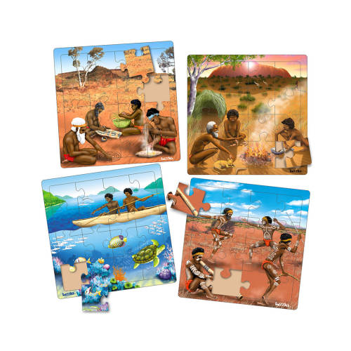 Aboriginal Life Puzzles - Set of 4