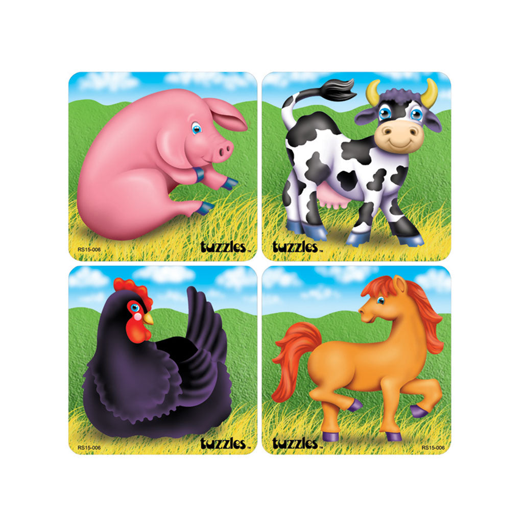 Tuzzles Farm Puzzles - Set of 4