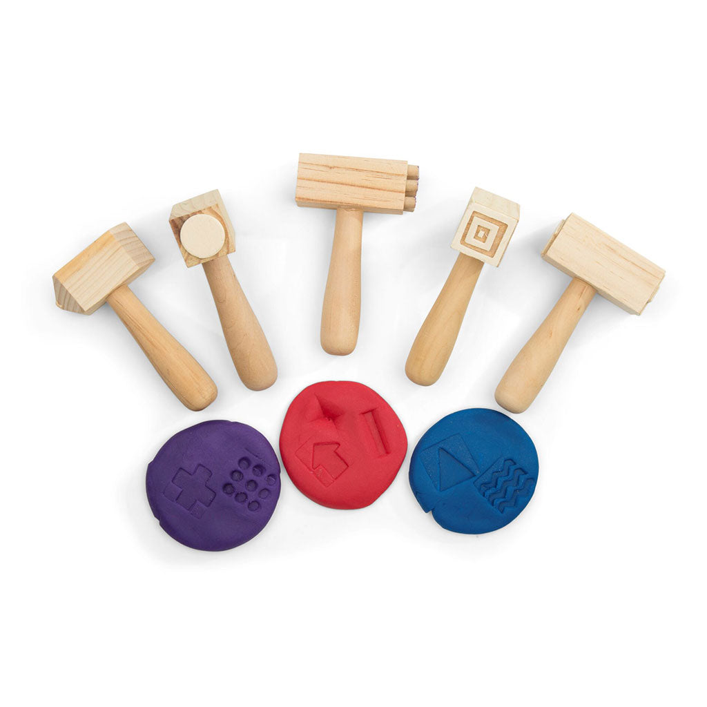 Wooden Pattern Hammers - Pack of 5