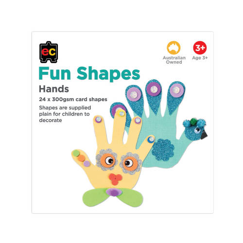 Paper Shapes Hands - Educating Kids