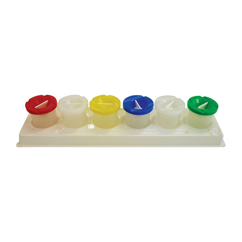 Paint Pots & Lids - Set of 6