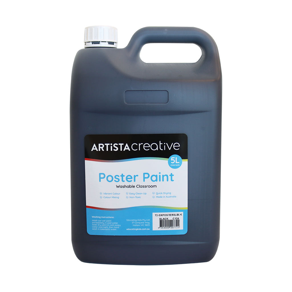 Artista Creative Poster Paint 5L - Black