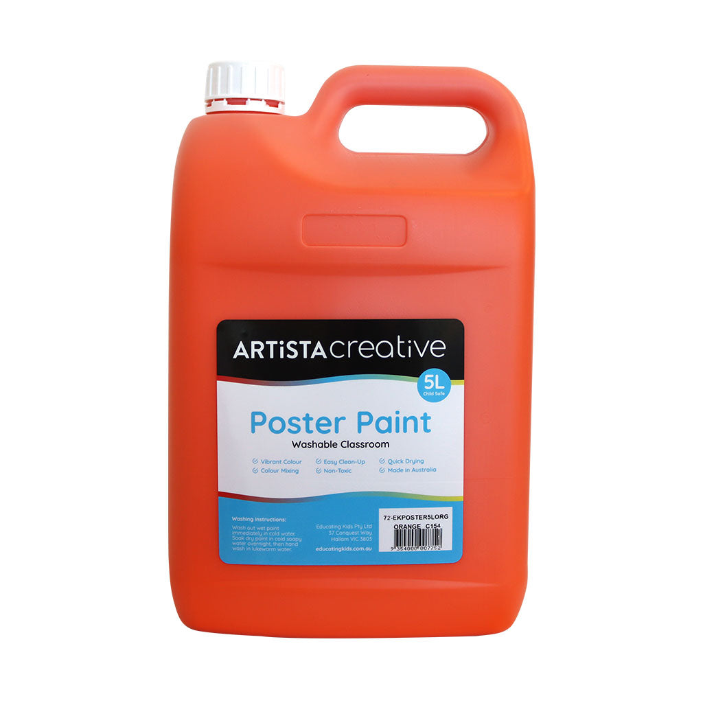 Artista Creative Poster Paint 5L - Orange