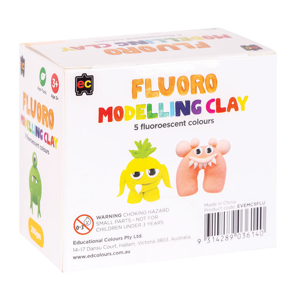 Modelling Clay (Fluoro) 5 colours - 250g