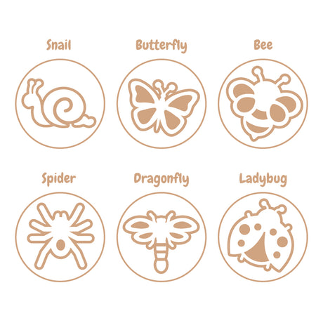 Wooden Dough Stamps - Bugs