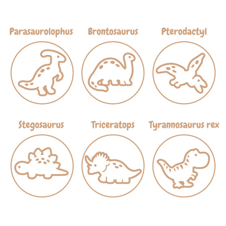 Wooden Dough Stamps - Dinosaurs