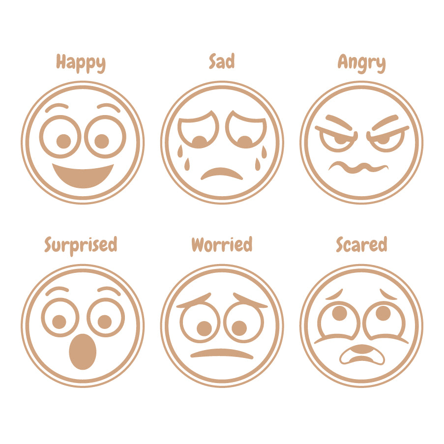Wooden Dough Stamps - Emotions