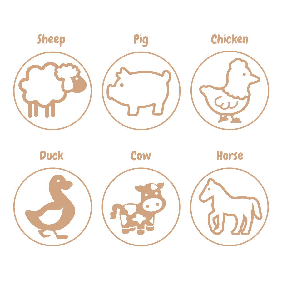 Wooden Dough Stamps - Farm