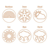 Wooden Dough Stamps - Weather