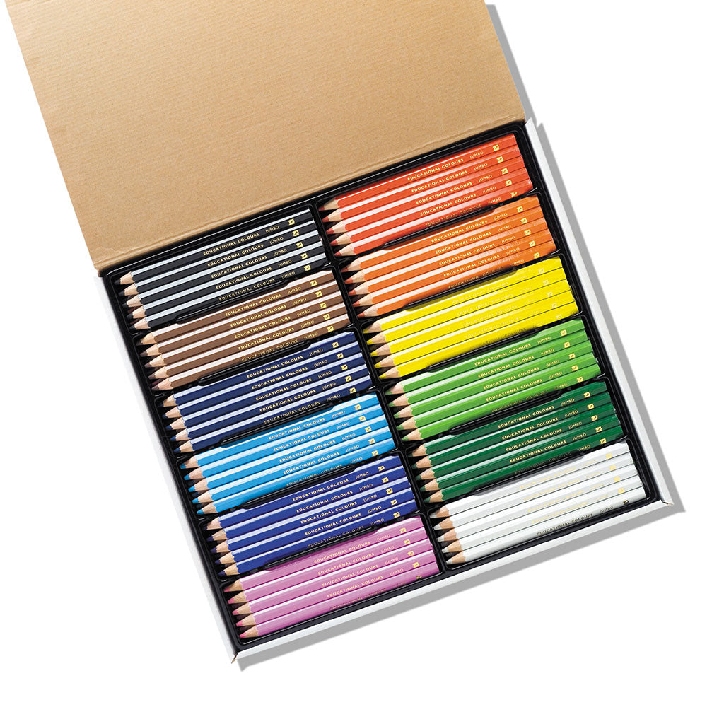 Jumbo Colouring Pencils Triangular - Pack of 120 - Educating Kids