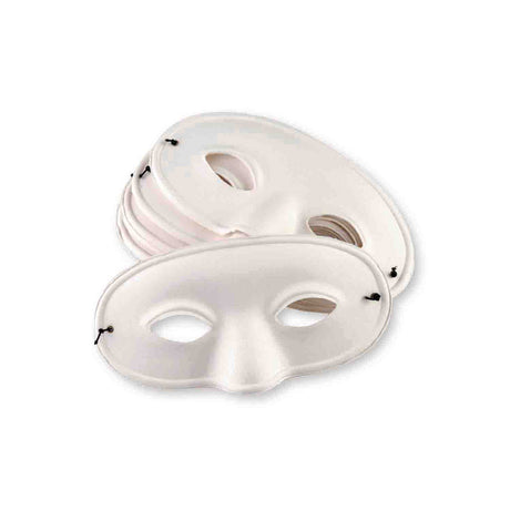 Paper Mache Half Mask - Pack of 24 - Educating Kids
