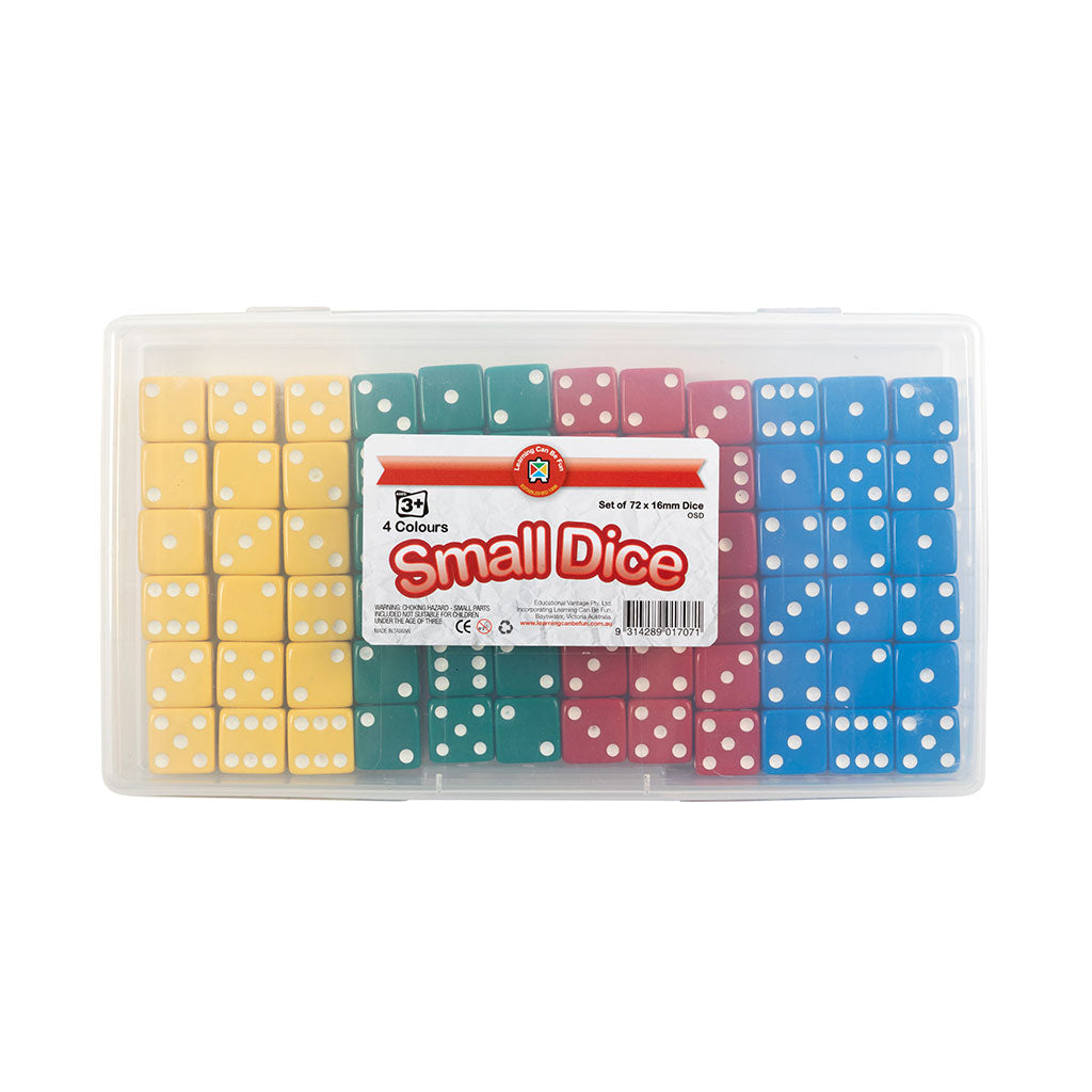Plastic Dice - Small - Set of 72