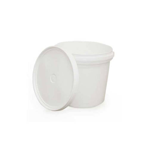 White Pail Bucket with Lid - 5L