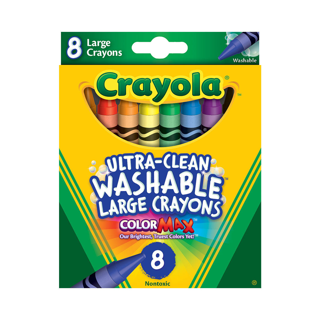 Crayola Crayons Washable - Large - Pack of 8 - Educating Kids