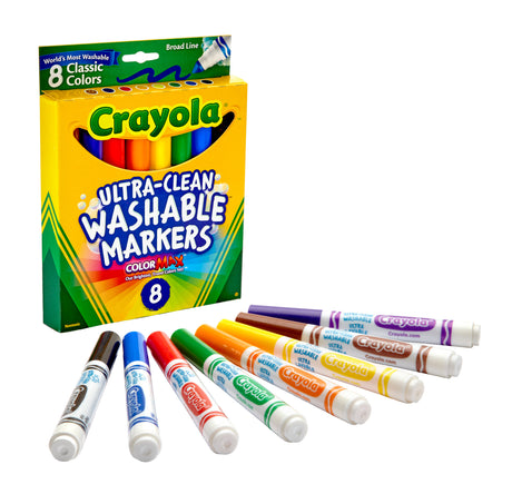 Crayola Markers Broadline Washable - Pack of 8 - Educating Kids