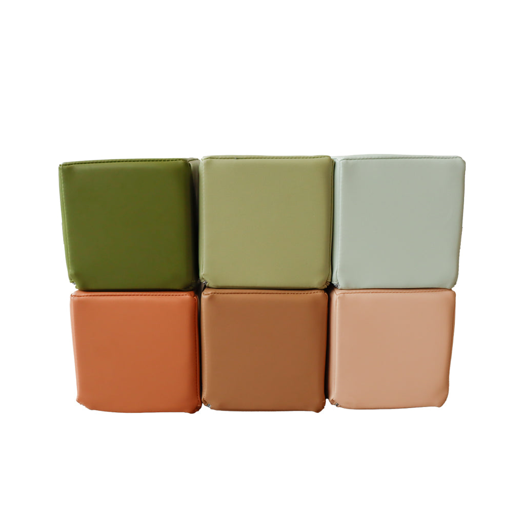 Toddler Soft Block Cubes Earth 15 cm – 12pc