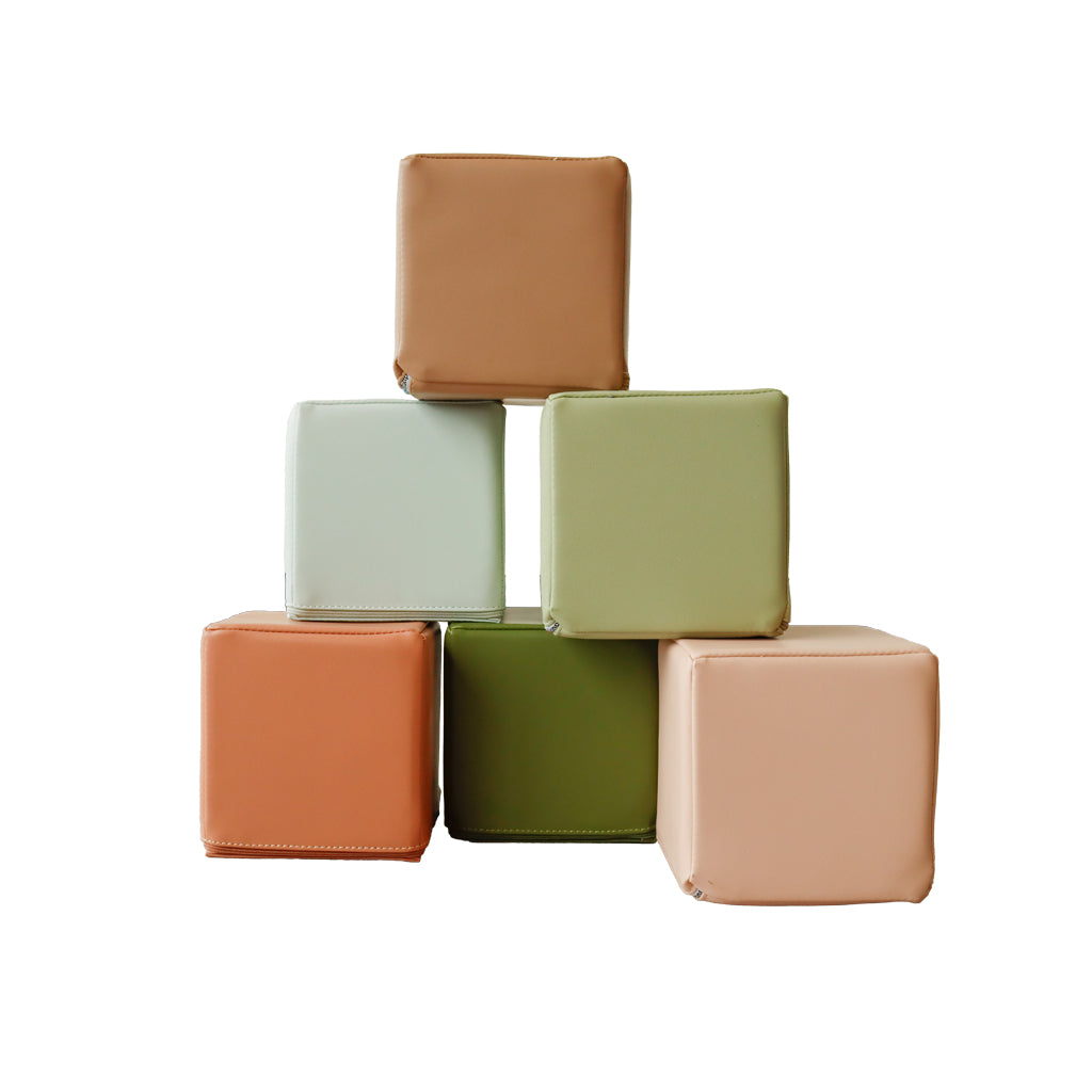 Toddler Soft Block Cubes Earth 15 cm – 12pc