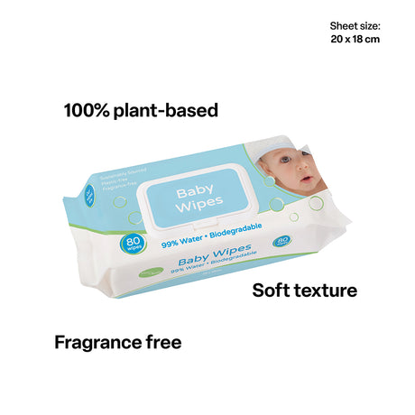 Max & Rosie Water Wipes - Pack of 80